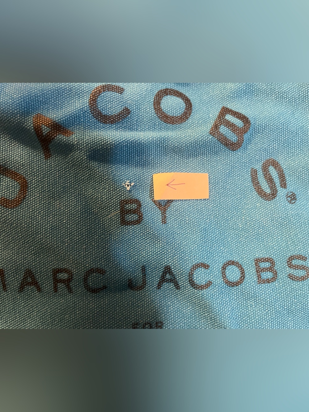 Marc Jacobs Marc by Marc Jacobs Cotton Canvas Blue Full Zipper Tote Bag - Picture 9 of 13